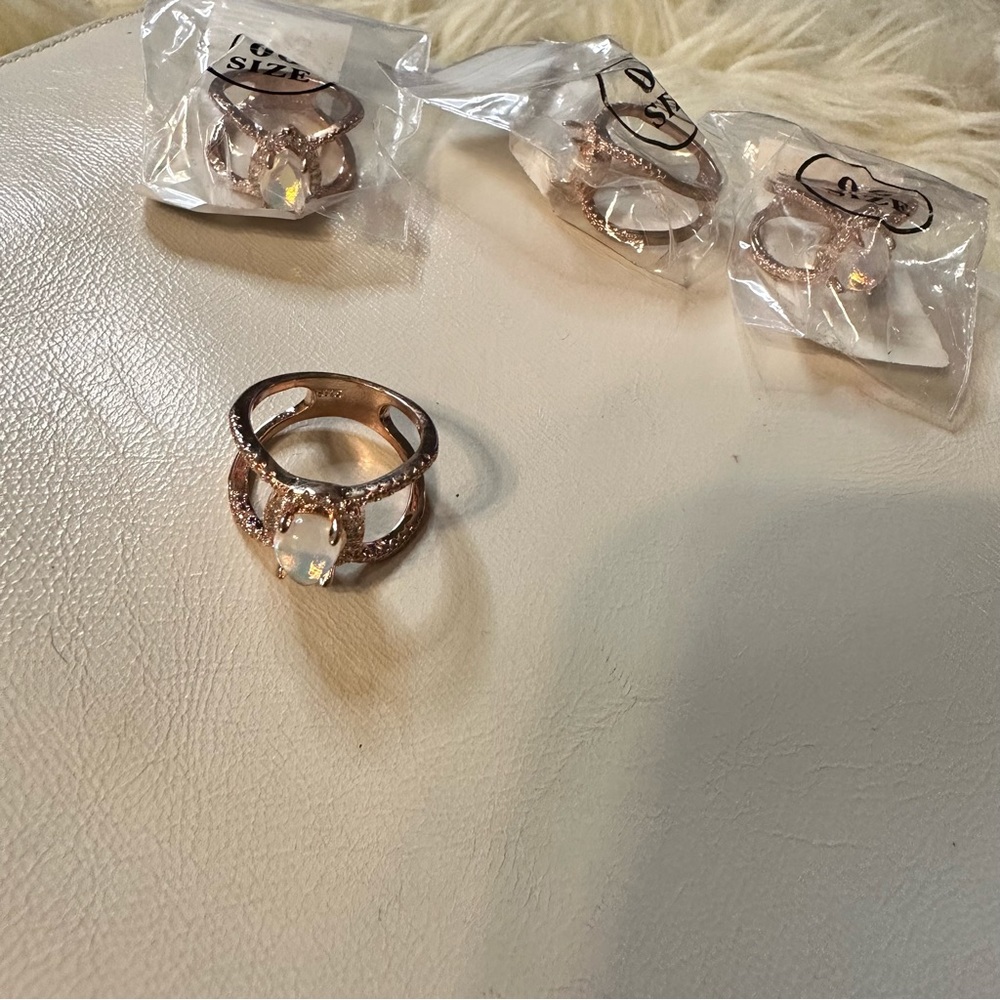 Double ring 💍 fashion gemstone ring bundle